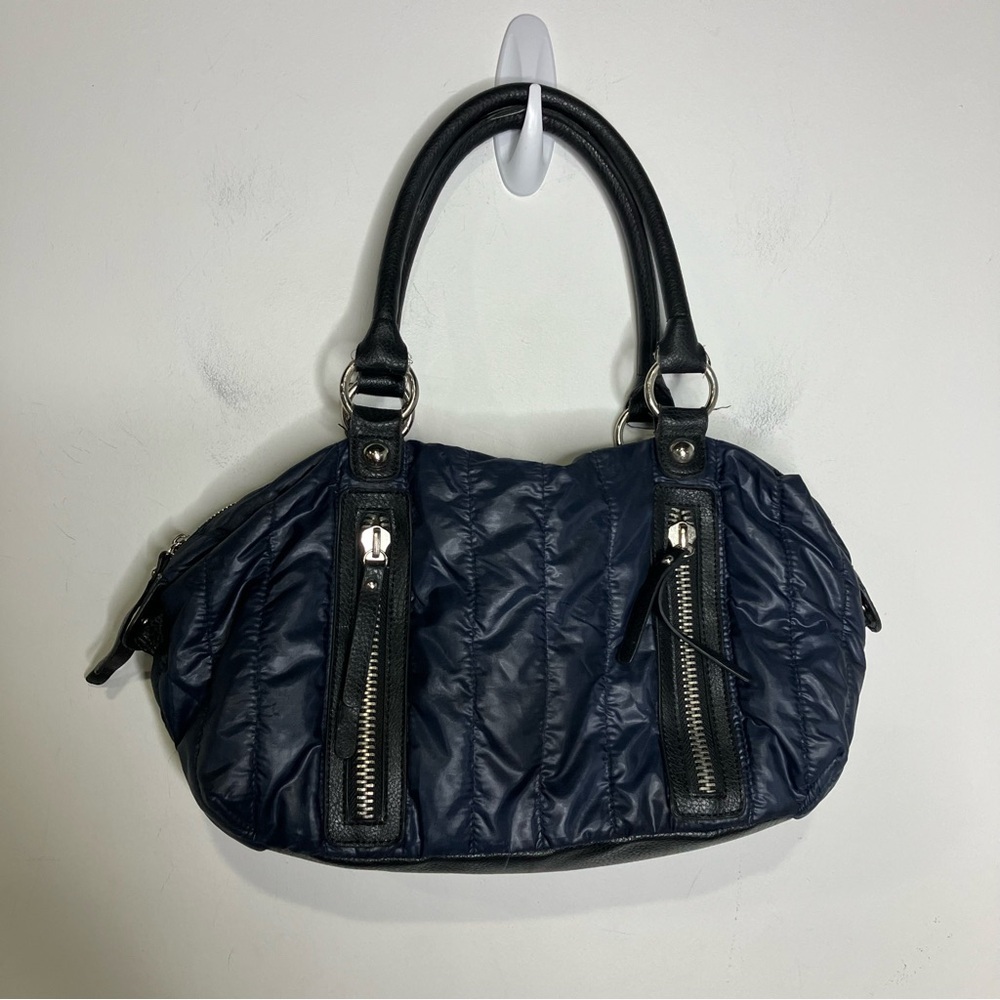 LP/LP quilted puffer purse navy blue 14”‎ x 8.5” x 4”
